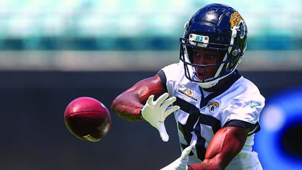 Jacksonville Jaguars cornerback Montaric Brown(30) participates in minicamp at TIAA Bank Field.